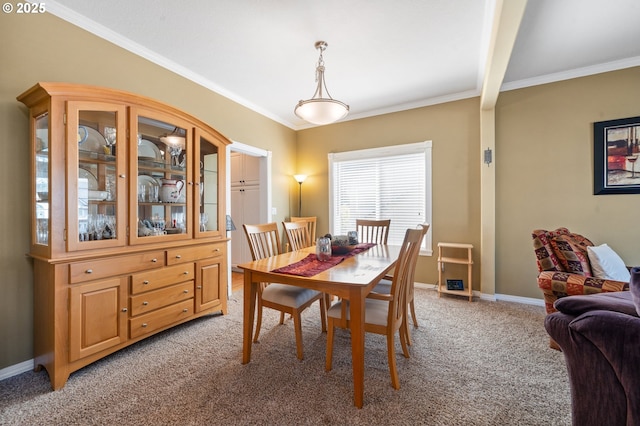 16420 SW Sienna Ln, Beaverton, OR 97007 - dining room featuring light carpet and crown molding