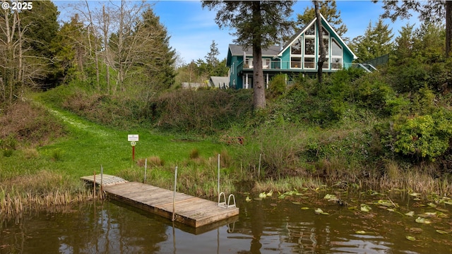 53461 Safe Rd, Bandon, OR 97411 - dock area featuring a water view
