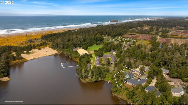 53461 Safe Rd, Bandon, OR 97411 - bird's eye view featuring a water view
