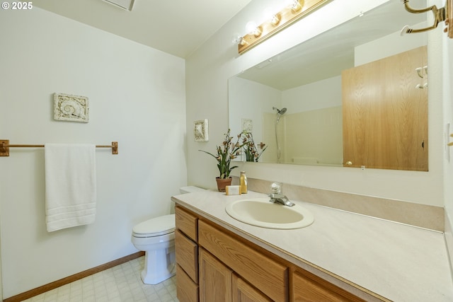 7324 B St, Springfield, OR 97478 - bathroom with vanity, a shower, and tile patterned floors