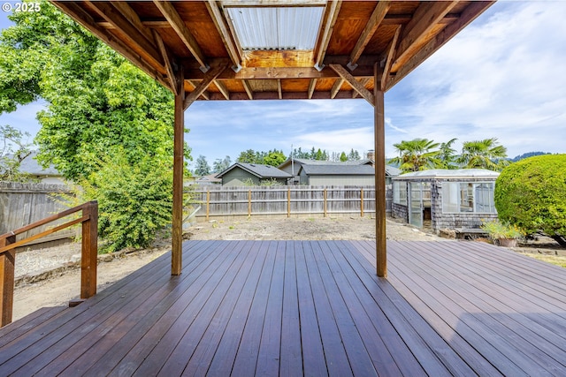 7324 B St, Springfield, OR 97478 - wooden deck featuring a fenced backyard