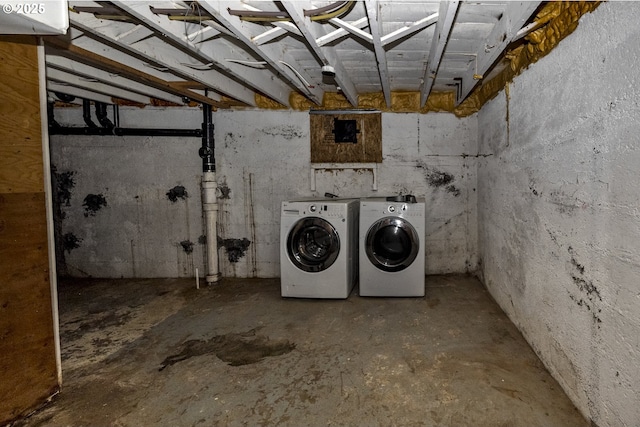 3955 SE Kelly St, Portland, OR 97202 - unfinished basement with separate washer and dryer