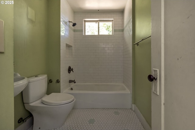 3955 SE Kelly St, Portland, OR 97202 - bathroom with tile patterned floors and shower / bath combination