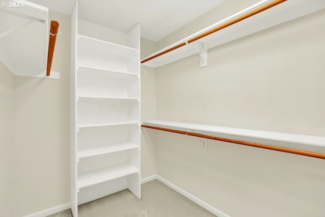 view of walk in closet
