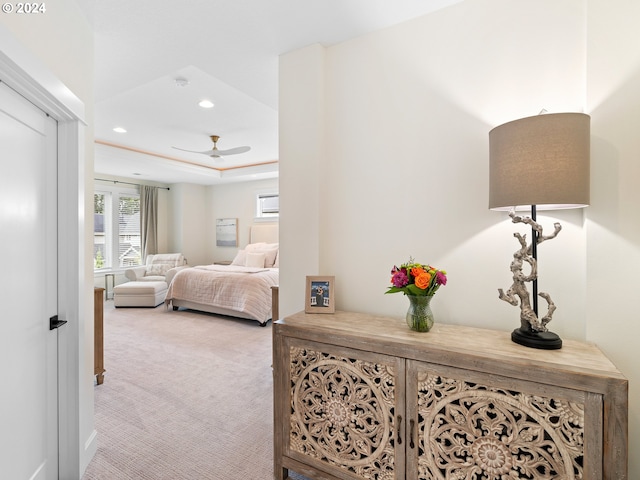 9010 SW Inez St, Tigard, OR 97224 - bedroom featuring carpet flooring, recessed lighting, and a raised ceiling