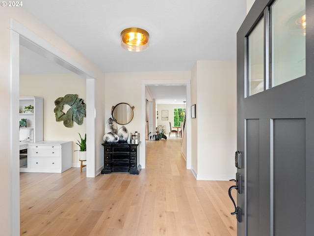 9010 SW Inez St, Tigard, OR 97224 - entrance foyer featuring light wood-type flooring and baseboards