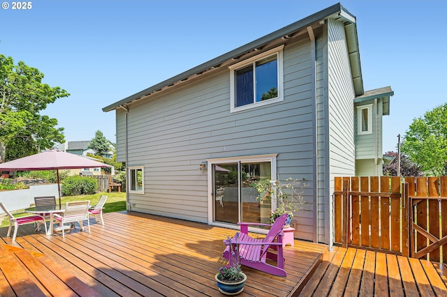 wooden deck with fence