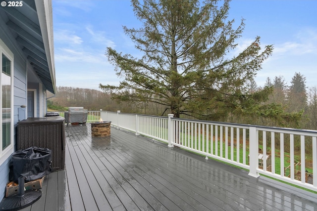 view of wooden terrace