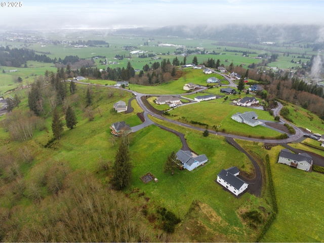 bird's eye view with a rural view