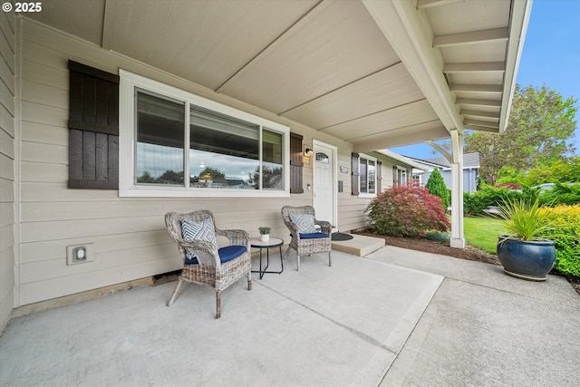 view of patio / terrace with covered porch