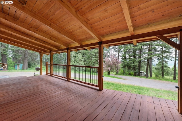 67388 Timberline Rd, Summerville, OR 97876 - deck featuring view of wooded area