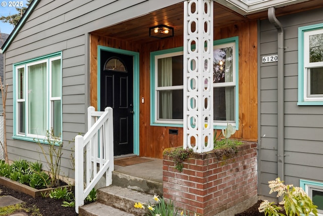 view of doorway to property