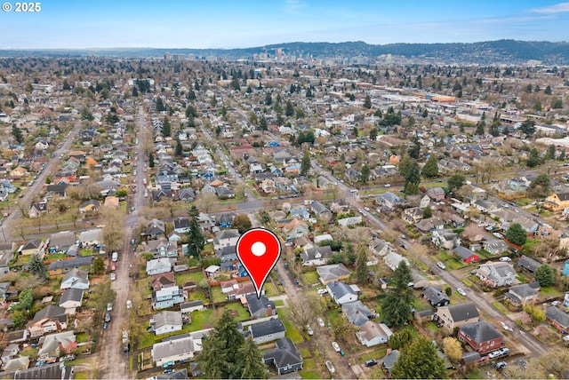 bird's eye view with a residential view