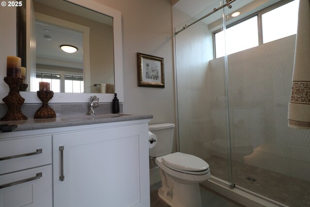 4908 NE 132nd Cir, Vancouver, WA 98686 - bathroom with toilet, a shower stall, and vanity
