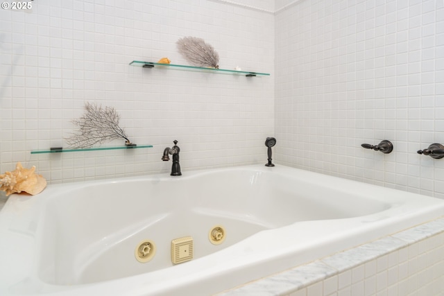 7850 Brooten Mountain Loop, Pacific City, OR 97135 - full bathroom with tile walls and a whirlpool tub