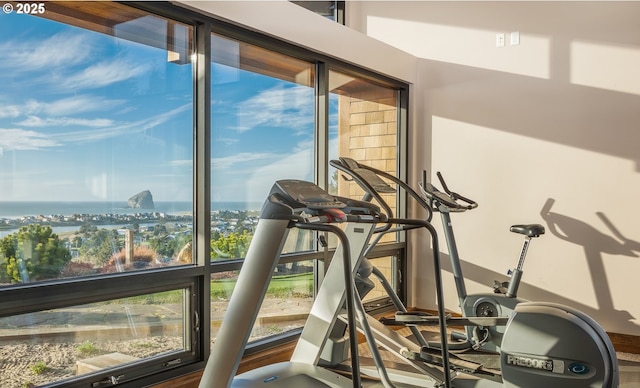 7850 Brooten Mountain Loop, Pacific City, OR 97135 - gym with a water view