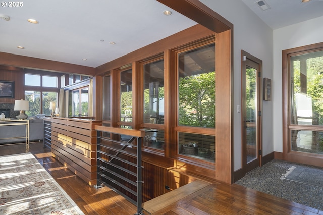 7850 Brooten Mountain Loop, Pacific City, OR 97135 - sunroom / solarium featuring hardwood / wood-style floors and recessed lighting