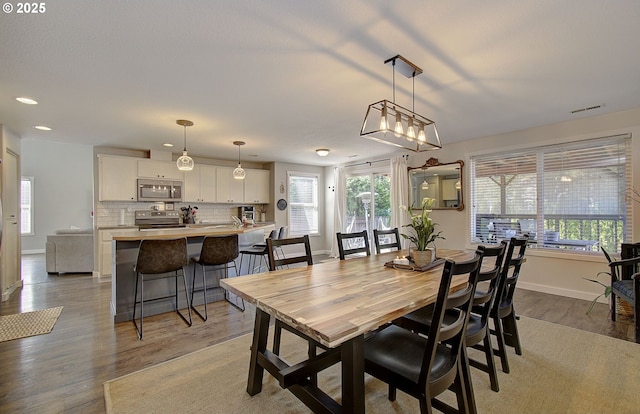 1812 NW 14th St, Battle Ground, WA 98604 - dining room with wood finished floors and recessed lighting