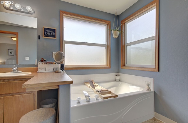 1812 NW 14th St, Battle Ground, WA 98604 - full bathroom featuring healthy amount of natural light, a bath, and vanity