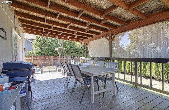 1812 NW 14th St, Battle Ground, WA 98604 - wooden deck with outdoor dining space and grilling area