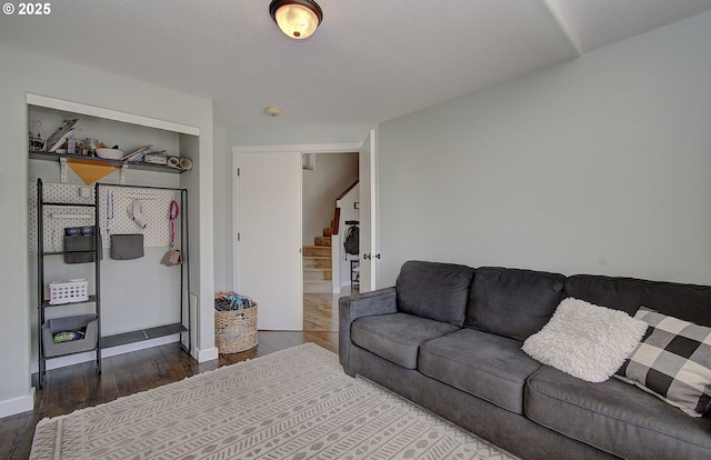 1812 NW 14th St, Battle Ground, WA 98604 - living area featuring stairway and wood finished floors