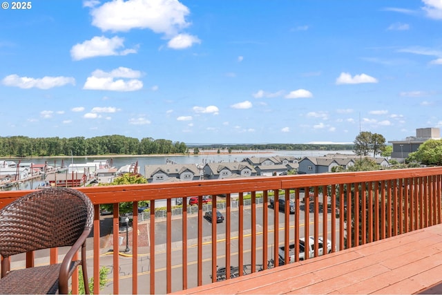 160 S 1st St, Saint Helens, OR 97051 - wooden deck with a water view