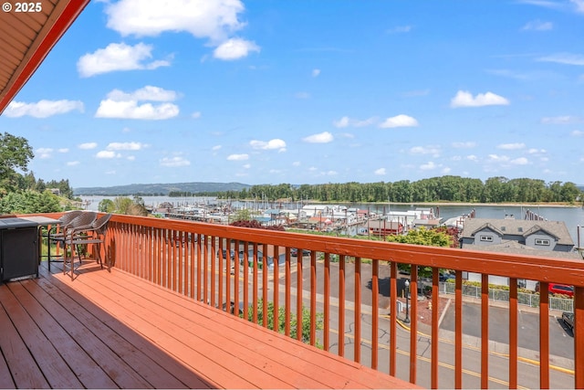 160 S 1st St, Saint Helens, OR 97051 - wooden deck with a water view