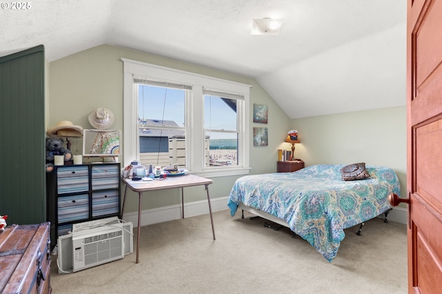 160 S 1st St, Saint Helens, OR 97051 - carpeted bedroom featuring vaulted ceiling and baseboards