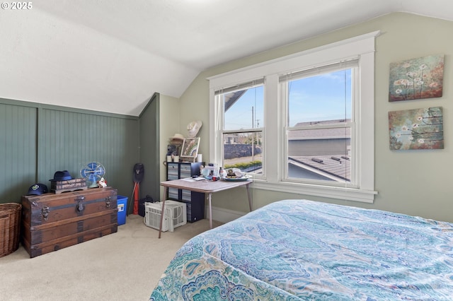 160 S 1st St, Saint Helens, OR 97051 - bedroom with lofted ceiling and carpet flooring