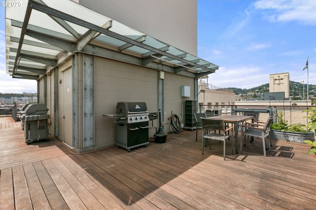 1314 NW Irving St Unit 510, Portland, OR 97209 - deck featuring area for grilling and outdoor dining area