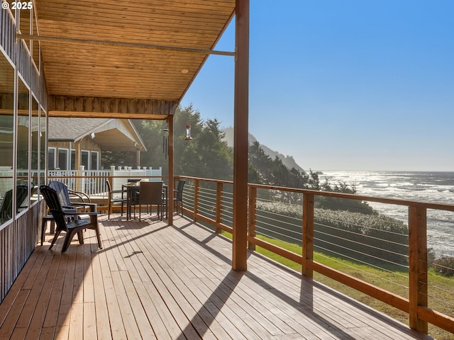 view of wooden terrace