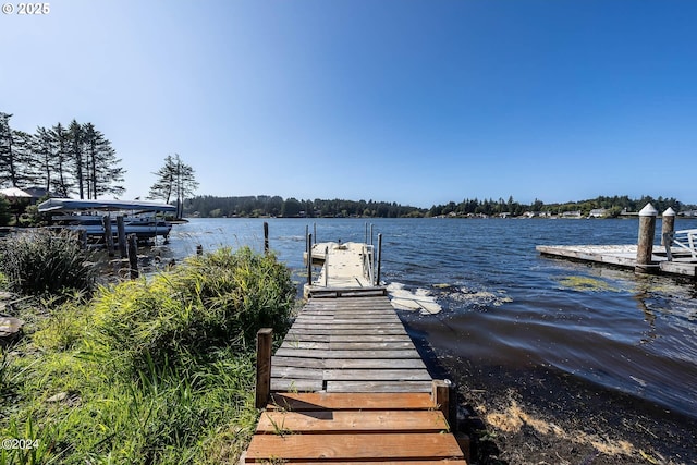 2165 NE E Devils Lake Rd, Otis, OR 97368 - dock area featuring a water view
