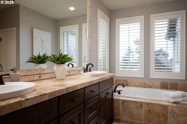3232 NW Spencer St, Portland, OR 97229 - full bath with healthy amount of natural light, double vanity, and a garden tub