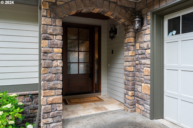 3232 NW Spencer St, Portland, OR 97229 - doorway to property with stone siding