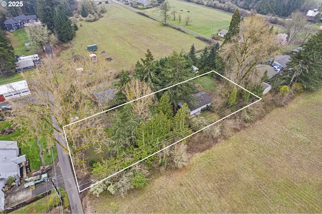 drone / aerial view with a rural view