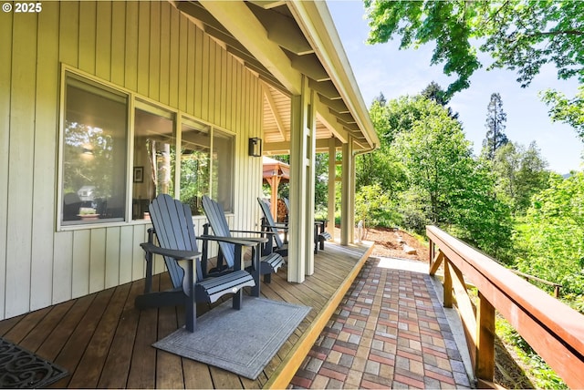 view of wooden terrace