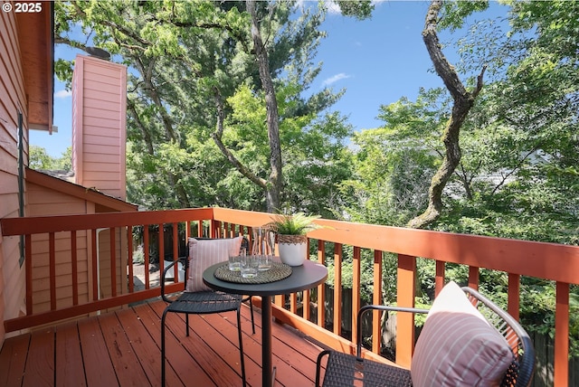 2027 SE Lexington St, Portland, OR 97202 - wooden deck with outdoor dining area