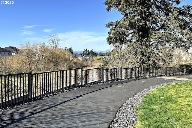 deck featuring fence