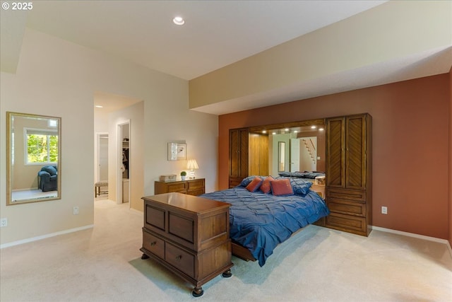7445 SW Canyon Dr, Portland, OR 97225 - bedroom with light colored carpet, a spacious closet, recessed lighting, and french doors