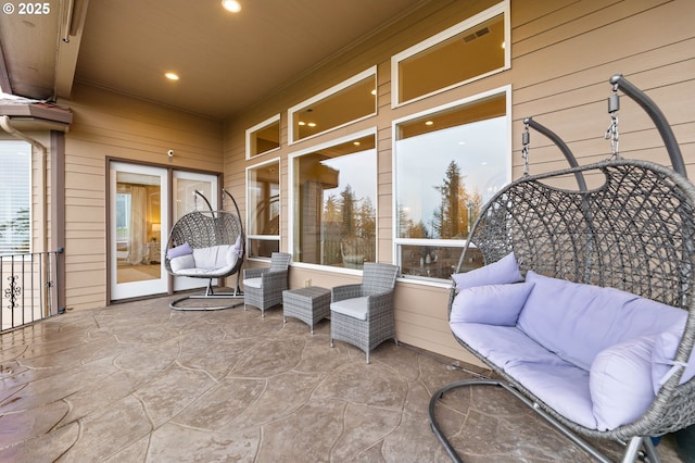 view of patio / terrace featuring an outdoor living space