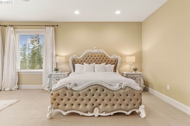 view of carpeted bedroom