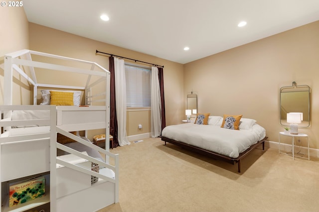 view of carpeted bedroom