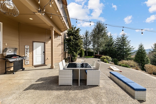 view of patio / terrace with a grill