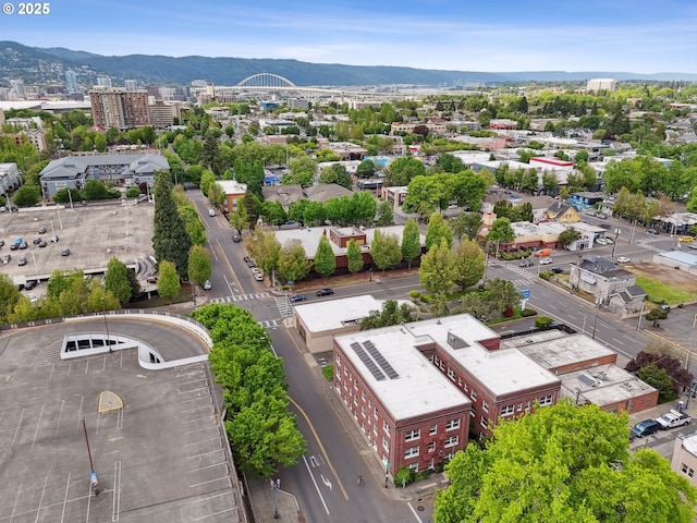 view of urban area with mountains
