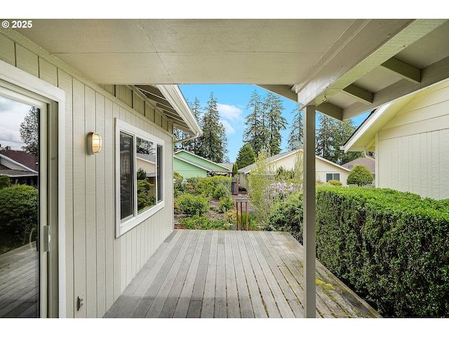 deck featuring fence