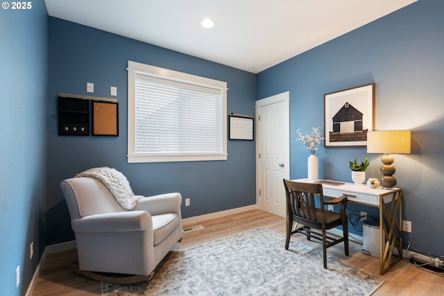 2233 NW Oxford St, Camas, WA 98607 - office featuring wood finished floors, baseboards, and recessed lighting