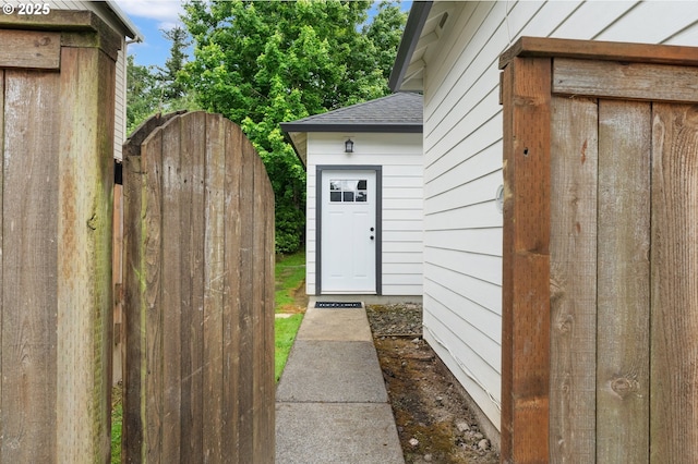 2233 NW Oxford St, Camas, WA 98607 - doorway to property with roof with shingles