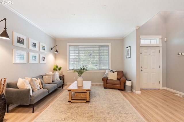 2233 NW Oxford St, Camas, WA 98607 - living area with wood finished floors, crown molding, and baseboards