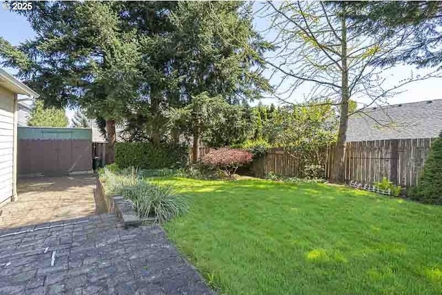 366 Pintail Ave SE, Salem, OR 97306 - view of yard featuring a fenced backyard and a patio