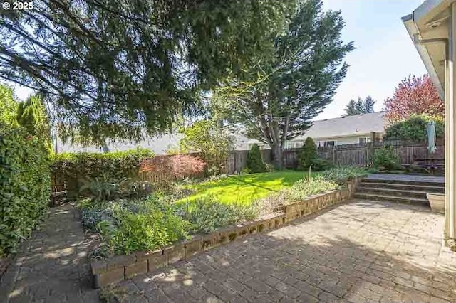 366 Pintail Ave SE, Salem, OR 97306 - view of yard with a fenced backyard and a patio
